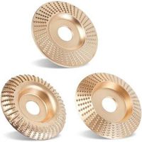 Upgraded 3PCS Wood Carving Disc Set for 4" or 4 1/2" Angle Grinder with 5/8" Arbor. Grinding Wheel Shaping Disc for Wood Cutting. Grinder Cutting Wheel Attachments