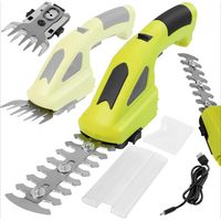 Taille-haie et tondeuse à gazon sans fil 2 en 1 avec lames doubles interchangeables outil de jardinage électrique.