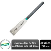 wolfcraft Japanese Saw - For easy sawing of baseboards, branches, and plastic pipes