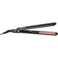 DIGIQUEST Piastra Sottile in Ceramica per capelli CERAMIC PLATE, Ideale per Viaggi, Pulsante ON/OFF, Cavo da 1.8m, Temperatura 200°, Maniglia bloccabile, Oro Rosa e Nero
