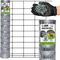 Grillage anti-cerfs 150/12/30L 50m galvanisé pour champs, vergers, construction, forêts