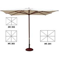 Ombrellone quadro e rettangolare in legno - Gold - Specifiche: cm 300x400 palo Ø mm 48 8 stecche