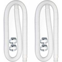 Tuyau de remplacement pour piscine, avec 4 clips métalliques, long 59 x 1,25 pouces – DELKEVIC