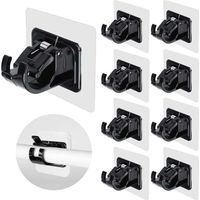 Supporti per aste per tende senza foratura, 8 ganci adesivi per aste per tende, appendini per bagno, cucina, casa, bagno e hotel