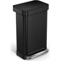Simplehuman - Abfalleimer 45 l, mit Beuteltasche, mattschwarz CW2092