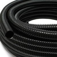 Tuyau de bassin 5 m annelé et armé souple diamètre 25 mm (1") pour poisson koi étang noir