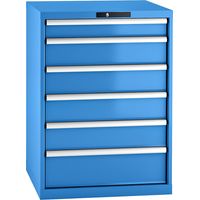 LISTA, Armoire à tiroirs en tôle d'acier, h x l 1000 x 717 mm,