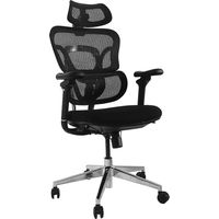 Sedia da ufficio Equip 651050 651053 nera alluminio rete