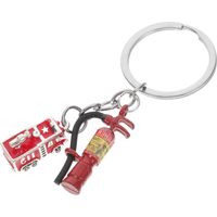 Porte-Clés Pompier En Métal Compact 3.23X1.18X0.43In Accessoire Décoratif Suspendu Pour Clés Et Sacs Cadeau Original Pour Pompiers Support Et Souvenir