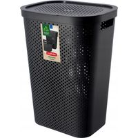 CURVER Wäschebox Infinity Recycled, aus Kunststoff, 44x35x61 cm, 60L, Dunkelgrau