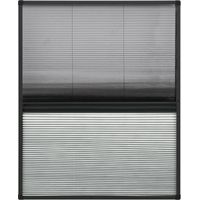 Moustiquaire plissée pour fenêtre Aluminium 60x80cm avec auvent