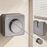 Retractable Clothes Line, Wall-Mounted Retractable Clothes Line without Sagging Stainless Steel 4.6 m Adjustable Indoor Outdoor (Grey)