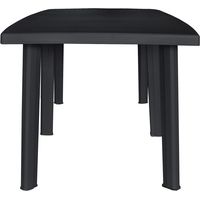 FIMEI Table de Jardin Extérieur en Plastique Anthracite 210x96x72 cm
