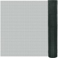 Clôture en grillage galvanisé avec revêtement PVC pour poulailler, 25 x 1 m, verte