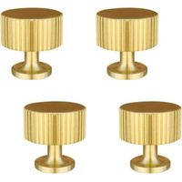 4 PCS Door Handle, Gold Furniture Knobs, Gold Dresser Drawer Knobs, For Cabinets, Wardrobes, Room (28x28mm)
