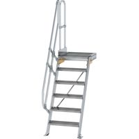 MUNK Treppe mit Plattform 60° inkl. einen Handlauf, 600mm Stufenbreite, 6 Stufen