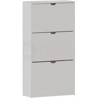 3 Schubladen Schuhschrank Flur Aufbewahrung Schrank Stehschrank, 100% FSC, Weiß