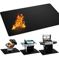 ZVD Tapis Anti Feu Ignifuge Tour 152 x 106CM Plaque Anti Feu Fire Pit Mat Tapis Ignifuge Brasero Réutilisable et Imperméable Résistant au Feu pour Pelouse Pierre de Béton sous Le Poêle