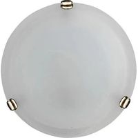 Duna Deckenlampe 30 cm alabasterweiß mit bronzefarbenen Haken