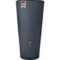 4rain VASO 2in1 Regentonne 220 Liter graphite grey inkl. Pflanzschale