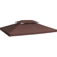 toit de gazebo easycomfort 3x4m double toit protection UV