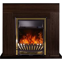 ART FLAME Cheminée électrique sur pied - Agnes Wengé & Meridian - 2000 W - flamme orange - style classique