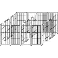 2 box per cani da esterno con zincatura a caldo ciascuno da 300x200x altezza 180 centimetri