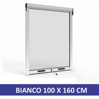 ZANZARIERA SKERMOLINE A RULLO RIDUCIBILE ARIES 100X160 CM BIANCO VERTICALE 07174