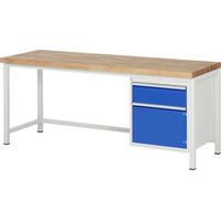 Rau Werkbank höhenverstellbar 8152A1, B2000xT700xH840-1040mm, 1x Schublade-TA, 1x Tür