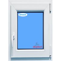 Eco-Blu – Fenêtre PVC H800 mm X L500 mm – Oscillo-battante – Tirant droit – Verre dépoli – Isolation thermique et acoustique optimale
