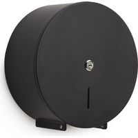 Distributore Rotoli Carta Igienica Max 24 Cm Nero Opaco Acciaio Inox