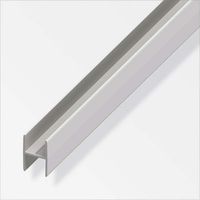 Alfer Profilo a H 16mm Alluminio Anodizzato Argento 1m per Pannelli