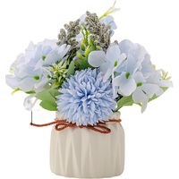 Artificial hydrangeas, fake green plants, potted plants, small ornaments, home living room, dining room decoration, bonsai