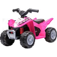 Quad Eléctrico HONDA enfants 18-36 mois Véhicule batterie Faros LED Bocina 65,5x38,5x43,5cm Fucsia