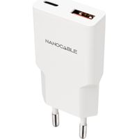 Cargador de Pared NANOCABLE 10.10.2022 Blanco 20 W