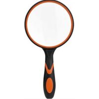 Grande loupe de lecture en verre pour livres scientifiques, journaux, lecture, insectes, passe-temps, observation de qualité supérieure,Noir et orange