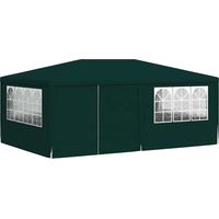 Tente de réception, Pavillon, Pergola, Tente de jardin, avec parois latérales 4x6 m Vert 90 g/m² OIB7857E