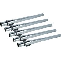 vhbw 5x Tubo aspirador compatible con Dirt Devil Infinity VS8, Infinity V8 aspiradora - conexión de 32 mm, 58 - 96 cm, cromado