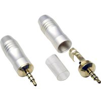 BKL Electronic 1103092 Jack 3.5 mm Spina dritta Numero Poli (num): 4 Stereo Oro 1 pz.