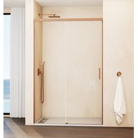 MAMPARA DE DUCHA FIJO + CORREDERA 180-190 cm. MODELO: BASICA COBRE
