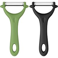 2 PCS Éplucheur Universel, Econome Legumes Inox Eplucheur Legumes Manuel Eplucheur Pomme de Terre Poignée Couteau Eplucheur Cuisine pour Légumes Fruits