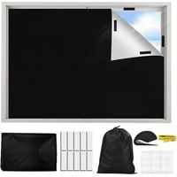 Store Occultant sans Percage, 200x146cm Store Occultant pour Fenêtre, Film Occultant Thermique, Portable 100% Store Occultant avec Velcro Protection Solaire pour Bébé Chambre Bureau, Noir