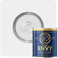 ENVY All-in-One Paint - High Coverage Paint for Interior & Exterior Walls, Wood & Furniture - Multi Surface Paint & Primer - Designer Colours For All Walls - Light Grey Mist - 2.5L - Matt