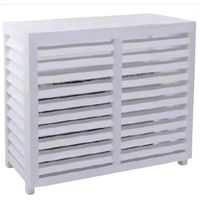 Cubierta de aire acondicionado de composite blanco, dimensiones exteriores 1050x496x831mm.