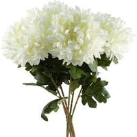 Pack of 6 x 75cm Extra Large Reflex Chrysanthemum - White
