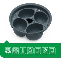 Egg Steamer - 4-Portion Steam Egg Cooker for Thermo Mix Compatible Appliances - Food-Grade Silicone Insert - Dishwasher Safe