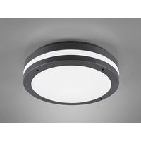 Runde LED Außendeckenleuchte Wandlampe KENDAL in Anthrazit