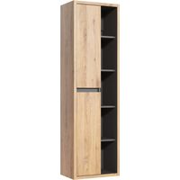Colonna bagno MATT 170 cm – Rovere chiaro e grigio antracite – Design sospeso moderno
