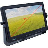 10,1"-Fahrzeug-Rückfahrmonitor unterstützt AHD 1080P-Kameras, mit DVR zur Bildaufzeichnung, 4 Eingänge enthalten Rahmen und Fuß, schwarz