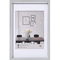 walther design argento 30 x 45 cm con passe-partout, cornice in plastica Steel Style ES045S